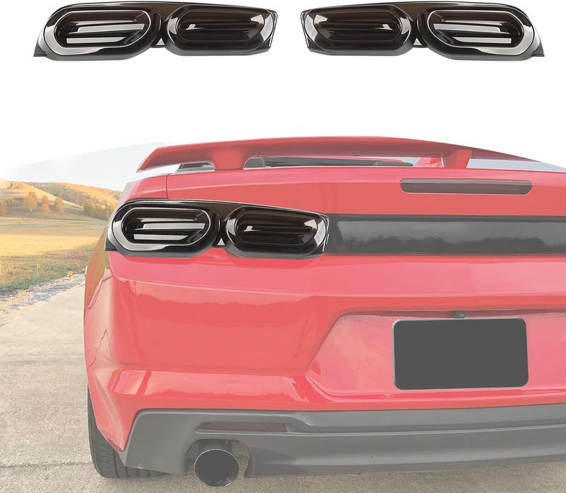 RT-TCZ for Camaro Smoked Tail Lights Cover Trim for Chevy Camaro 2019 up Smoked Black Exterior Accessories 2pcs - Image 1